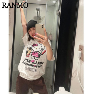 RANMO áo phông áo thun nữ croptop baby tee Dễ thương Xu hướng Cổ điển Phong cách A29J2DJ 17Z240424