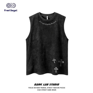 Fred Segal Áo Thun Thể Thao Sát Nách Phong Cách gothic retro Cho Nam MTX24411WC 17Z240426