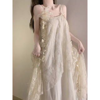 Siêu Cổ Tích Mùa Hè Mỏng Hơn Nhìn Đầm Nguyên Chất Cổ Tích Công Nghiệp Nặng Phong Cách Kỳ Nghỉ Váy Đẹp Desire Tinh Tế Sling Phong Cách Mới 0G20