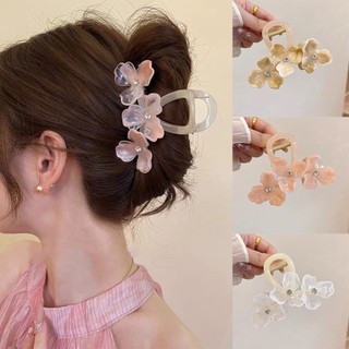 Hoa kẹp tóc thời trang nhựa đuôi ngựa kẹp tóc cá mập kẹp phụ nữ phụ kiện tóc