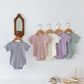 Mùa Hè 2024 Phong Cách Mới Cho Bé Ren Áo Liền Quần Ngắn Tay Cho Bé Trẻ Em Phong Cách Bắc Âu Jumpsuit Nhiều Màu Quần Áo Cho Bé