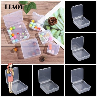 Hộp đựng bằng nhựa trong suốt hình vuông nhỏ cho đồ trang sức/ dụng cụ câu cá tiện lợi 5 kích thước tùy chọn