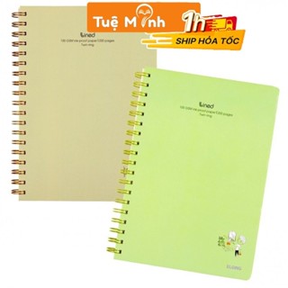  Vở Klong B5 200 trang VPPTUEMINH kẻ ngang-Line bìa nhựa lò xo kép màu Pastel - tập sổ Klong MS 582 