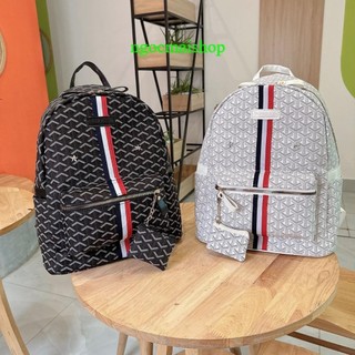 balo da nam nữ vảy rồng 3 sọc  EDM Edmond QSN ,Cặp Đi Học Ulzzang Balo Đựng Laptop 14 Inh và giấy A4