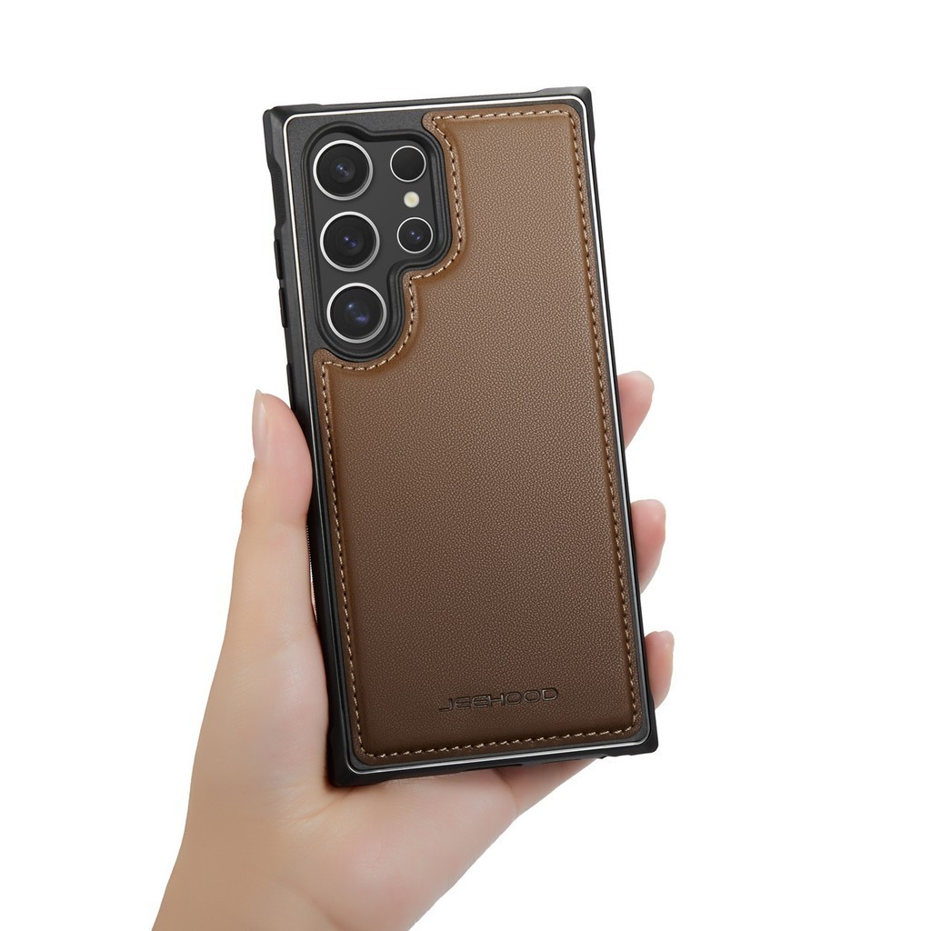 Ốp Da Bò Cao Cấp Cho Samsung Galaxy S24 Ultra S23 Plus S22 S21 S20 FE Note 20 Vỏ Cứng Siêu Từ Tính