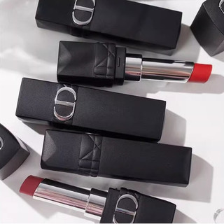 Dior mới màu xanh tươi vàng khóa son môi mờ ống đen nhung mờ son môi 3.2g