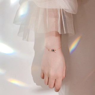 Bạc 925 dream catcher vòng tay đơn giản độc đáo tươi thiết kế ins niche thiết kế vũ trụ hành tinh vòng tay phiên bản hàn quốc nữ