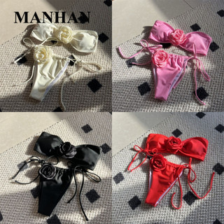 Bộ đồ bơi Bikini MANHANBrroa, hai mảnh, dây đeo không dây, dây có thể điều chỉnh đáy