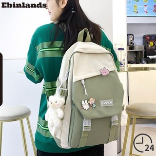 Túi sách EBINLANDS, Ba lô chống nước bằng Nylon, Túi đi học đa chức năng dung tích lớn dành cho học sinh