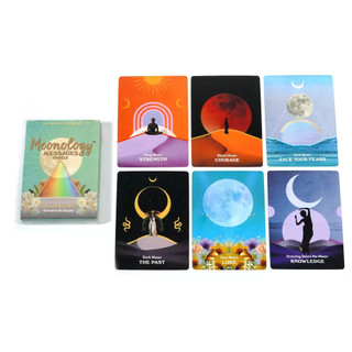 Moonology Messages Tarot 48Pcs Clear Printed Tarot Cards Oracle Deck