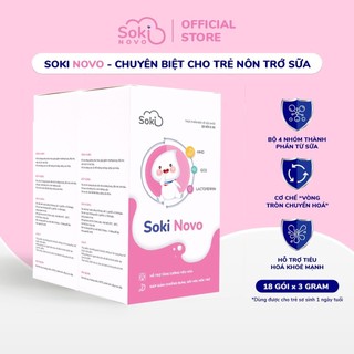 Combo 2 Bột Hòa Tan SOKI NOVO Giúp Giảm Tình Trạng Nôn Trớ, Nấc Cụt, Đầy Hơi, Ăn Khó Tiêu Cho Trẻ - 2 hộp,18 gói/ hộp