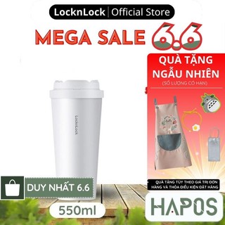 Bình giữ nhiệt LocknLock 550ml LHC3249 Trắng Chính hãng, mở nắp một chạm Tumbler, giữ nóng lạnh lâu - HAPOS OFFICIAL