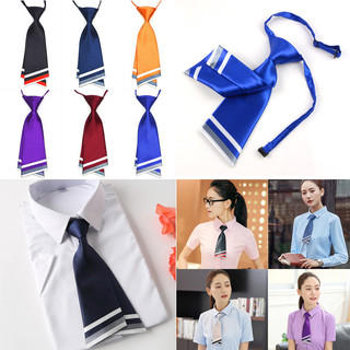 Phụ nữ buộc trước cà vạt giả lụa nơ cà vạt cổ kiểm tra đảng lưới cưới sọc doanh nhân nam