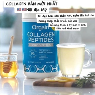 726g COLLAGEN PEPTIDES +PROBIOTICS DATE 2025 của MỸ BỘT PHA NƯỚC