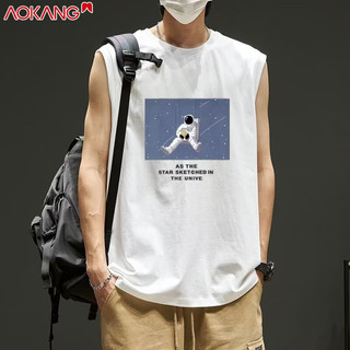 Áo vest nam dáng rộng mùa hè cá tính AOKONG hợp thời trang đẹp trai phong cách Hồng Kông áo thun không tay