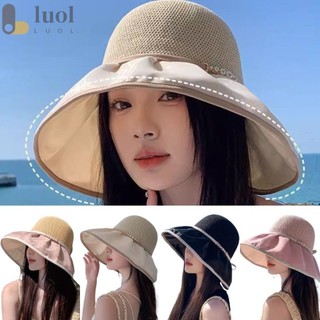 Luol Mũ vành lớn, Mũ lưới che mặt chống nắng, Mũ che nắng gấp đa năng thời trang dành cho nữ