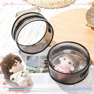 Túi ngoài trời búp bê RAINBOW, Phụ kiện búp bê trong suốt Túi Tote trưng bày đồ chơi, Túi nhựa PVC chống bụi trang trí Túi treo đồ chơi Phù hợp với búp bê 10cm 15cm