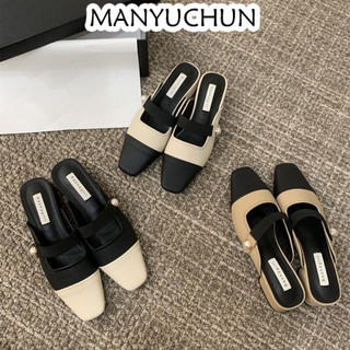 MANYUCHUN Giày Búp Bê Da Cao Cấp Phong Cách Pháp Thanh Lịch Dành Cho Nữ da mềm Sal thời trang công sở đẹp cao cấp Tinh tế Cổ điển Đa màu sắc Dễ dàng phối đồ FBT2460UG0 26Z240628