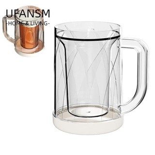 Ly bia lạnh băng, hai lớp có tay cầm Tủ lạnh lỏng Cốc đông lạnh, Trang chủ 20oz PET Mùa hè Cốc bia trong suốt