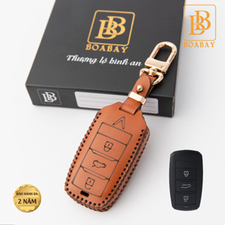 Da thật - bao da chìa khoá ô tô xe điện Vinfast VF5, bảo hành 2 năm, khắc tên sđt chủ xe theo yêu cầu, nhiều màu( BB)