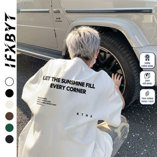 2024 Mùa hè vintage Trắng áo phông nam nữ form rộng cổ tròn áo thun boy phố oversize thư logo in hình unisex basic 100%cotton ifxbyt local brand chính hãng tay lỡ