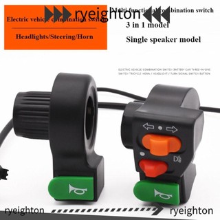  Công tắc kết hợp RYEIGHTON 2 kiểu còi nút ba bánh màu đen Công tắc kết hợp 3in1 bằng nhựa Phụ kiện xe điện 