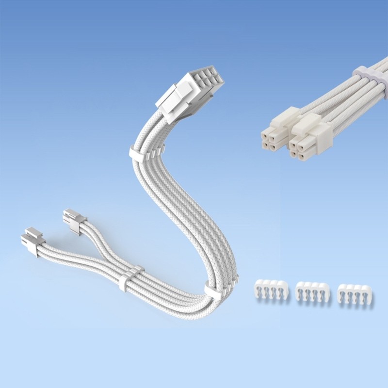 TREA Durability8Pin CPU Power Nối Dài Cáp Lưới Tay Dây ATX12V 8pin 4 + 4 Đầu Nối Nguồn Cáp Nối Dài