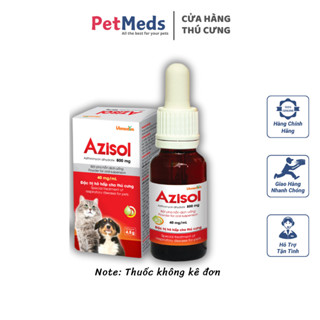 Azisol Vemedim Bột Pha Uống Kiểm Soát Nhiễm Khuẩn Hô Hấp, Viêm Da, Tiết Niệu Dành Cho Chó Mèo