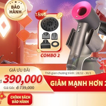 Máy Sấy Tóc Ion Âm Không Cánh 2 Chiều Nóng Lạnh, Hàng Chính Hãng, Công Suất Lớn, Bảo Hành 24 Tháng