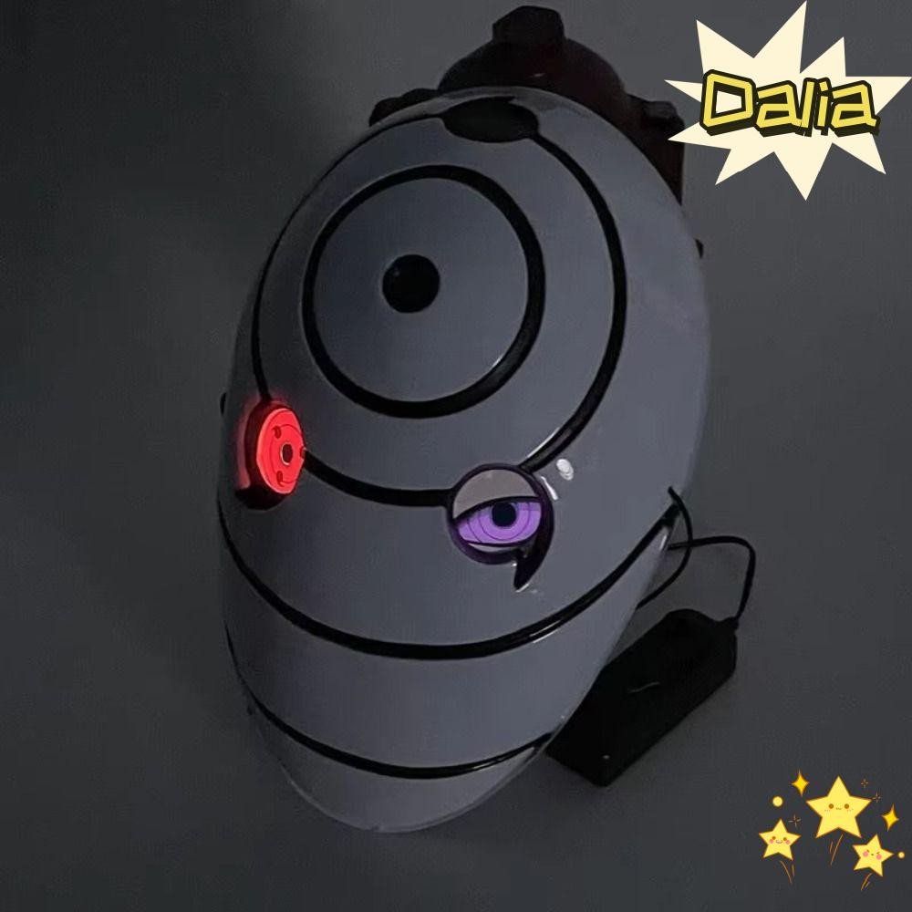Dalia Glowing Naruto, Tobi Role Play Sharingan Face Cover, Full Face Cosplay Sasuke Obito White Hall