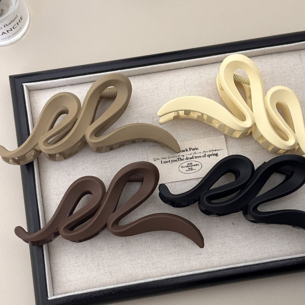 Kẹp tóc gợn sóng lớn dành cho nữ Kẹp cá mập cao cấp đa năng Phụ kiện tóc đơn giản