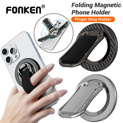 Fonken Mag-Safe Phone Grip Giá đỡ điện thoại từ tính Dây đeo xoay Tương thích với iPh 16 15 14 cho Samsung