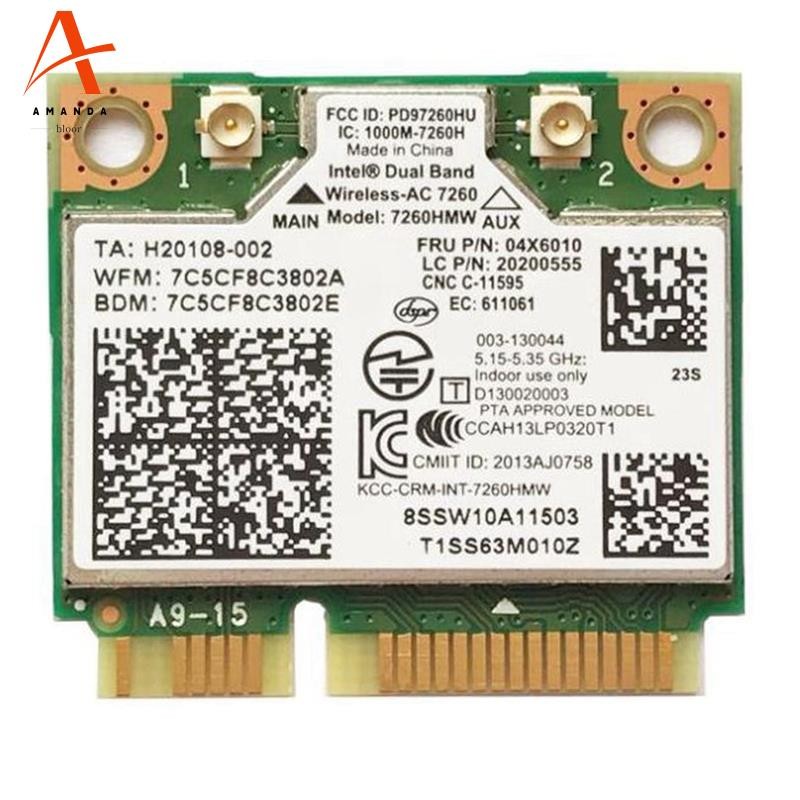 Notebook Tích Hợp Thẻ Không Dây Cho 7260HMW 7260AC 867M Dual Band 5G Thẻ Không Dây BT4.0 Cho 04X6090