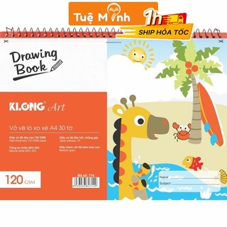  Sổ vẽ lò xo xé A4 30 tờ 120gsm MS 714 vở vẽ phác thảo Klong ms 714 mỹ thuật tiện lợi 