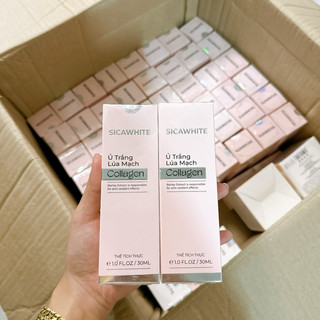  Kem Ủ Trắng Lúa Mạch Collagen Sica White 30ml Chính Hãng - Kem Hỗ Trợ Ủ Trắng Cho Da Mặt 