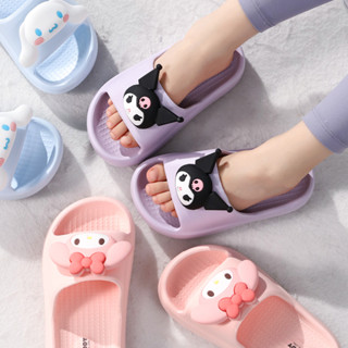 Cheerful Mario Sanrio Slipper Dép Cho Bé Gái Kuromi & Melody Thời Trang Hoạt Hình Dép Lê EVA Chống Trượt đế dày