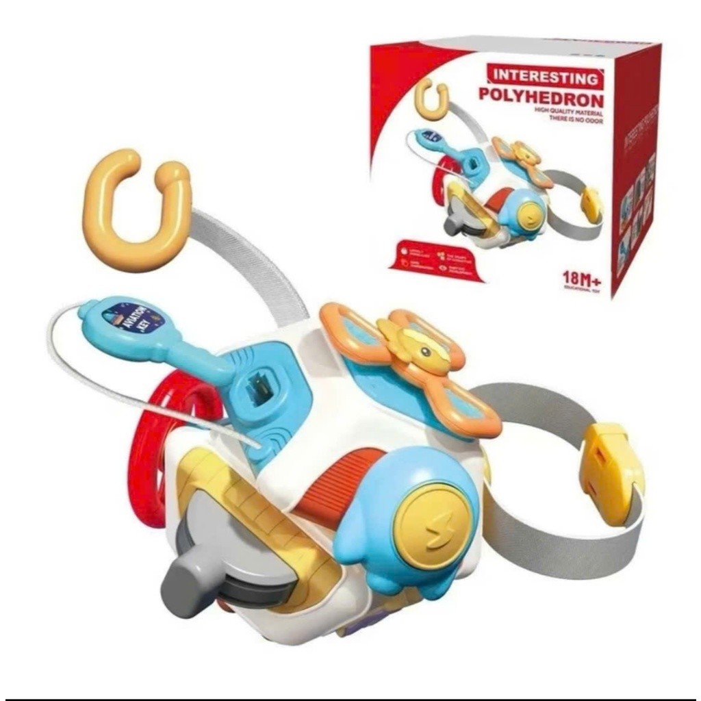 Khối bận rộn 10 trong 1 montessori cho bé từ 6M+, đồ chơi BUSY CUTE giúp bé rèn luyện vận động tinh phát triển trí tuệ