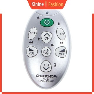 Điều khiển từ xa đa năng kin với 7 nút lớn bộ điều khiển học tập rm-l7 cho tv sat vcd vcr dvd cbl