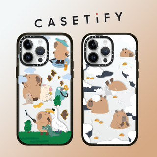 Casetify Hoạt Hình Dễ Thương capybara Trong Suốt Acrylic Ốp Lưng Điện Thoại iPhone 15 Pro Max 14 Plus 13 ProMax 12 12Pro 11 Ốp Lưng Bảo Vệ Cứng Điện Thoại Chống Sốc