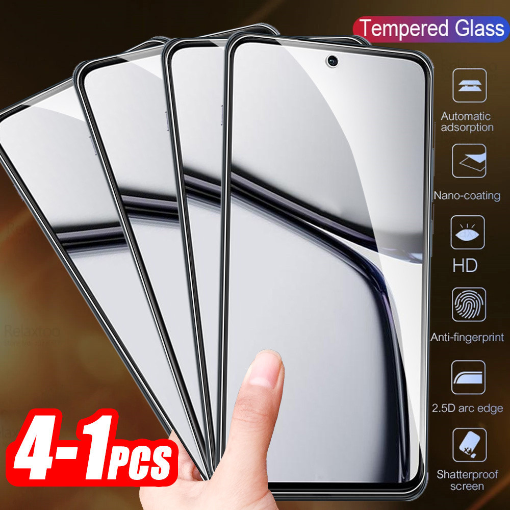 1-4 Chiếc Full Cover Kính Cường Lực Cho Realme C65 4G Bảo Vệ Màn Hình Realmi C 65 65 65C RealmeC65 6.67 Inch Armor Phim Bảo Vệ