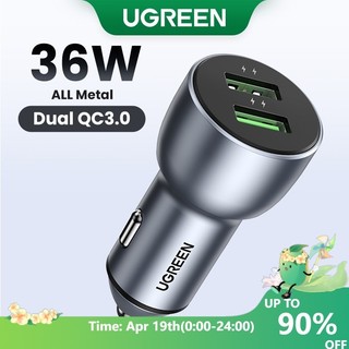 Cốc sạc nhanh UGREEN 4.0 3.0 QC PD USB từ nhôm chuyên dụng thích hợp cho xe hơi