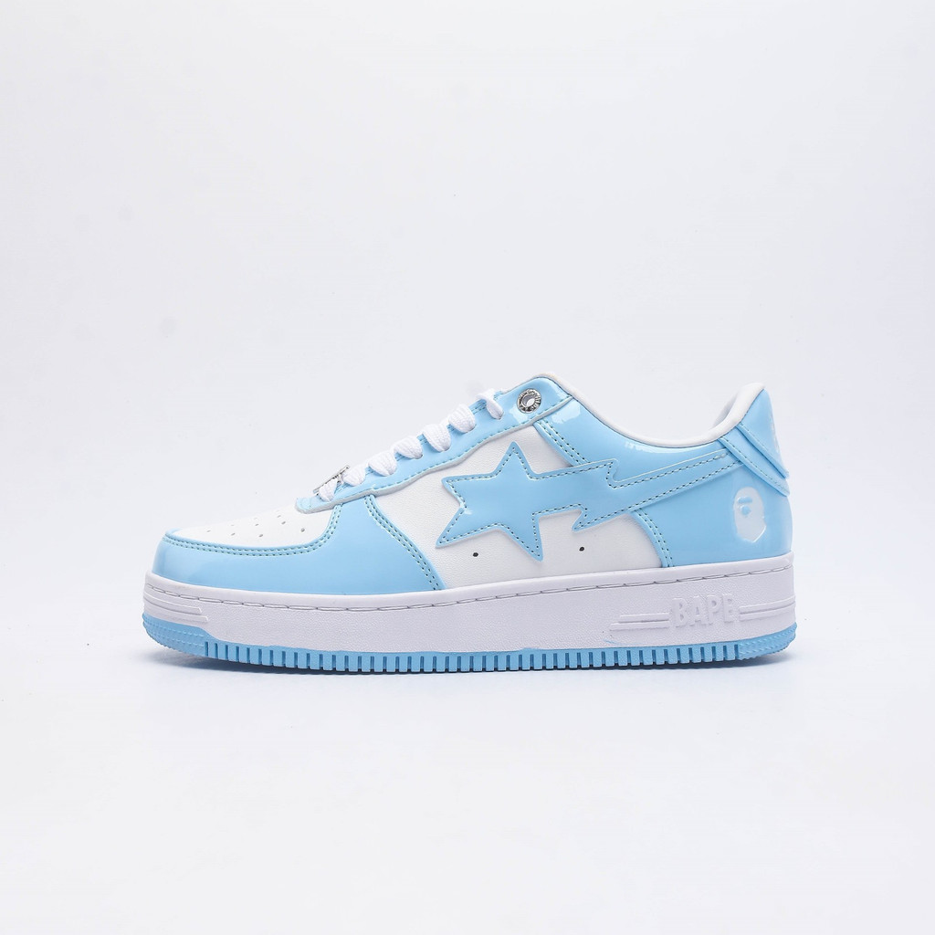 【HOT】Giày Sneaker A Bathing Ape Bape STA Low Blue White