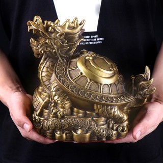 Tượng long quy bát quái, long quy chũ phúc trừ tà chiêu tài tượng đồng phong thủy