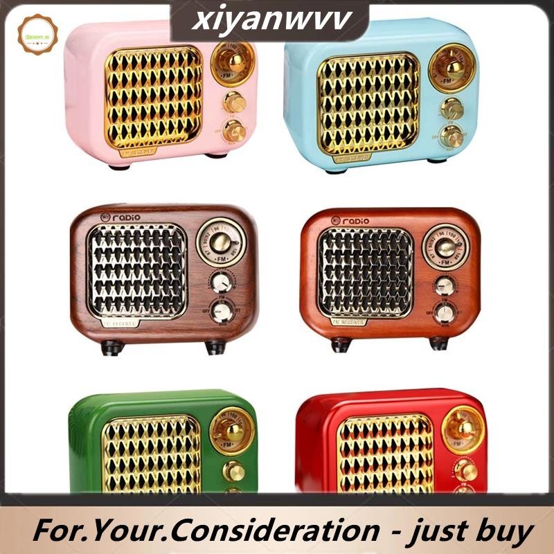 [Xiyan] Bộ thu sóng vô tuyến cổ điển Mini FM MP3 Radio Stereo Bluetooth Radio AUX USB Radio
