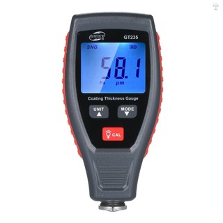 Benetech GT235 Máy đo độ dày lớp phủ LCD Máy đo độ dày sơn Máy đo độ sâu sơn ô tô Máy đo độ sâu 0 ~ 1800μm có túi Hiệu chỉnh lớp phủ hiệu chỉnh cho ô tô