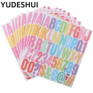 YUDESHUI 500 Miếng Dán Chữ Lớn, Bộ Số Bảng Chữ Cái Vinyl Tự Dính, Đề Can Chữ 2 Inch
