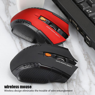 Chuột không dây 2.4G có đầu thu Mini USB Chuột chơi game cơ, tương thích với máy tính xách tay Pc / Mac / Linux