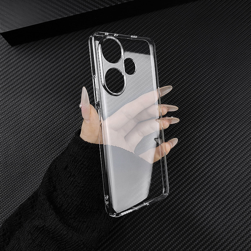 Dành Cho Xiaomi Redmi Turbo 3 Turbo3 5G 6.67 "PC Cứng Pha Lê Bóng Full Cover Camera Trong Suốt Bảo Vệ Snap Case