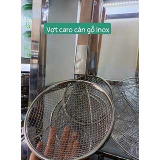 Vợt chiên/ vợt mỳ inox lưới ca rô