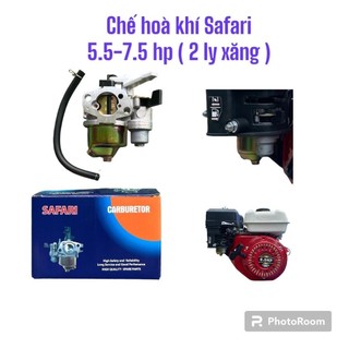 Chế hoà khí máy nổ xăng 5.5 / 6.5 /7.5 hp safari 2ly xăng